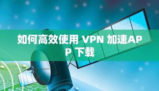 如何高效使用 VPN 加速APP 下载